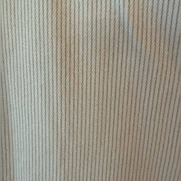 LOFT Curvy Skinny Ankle Cropped Jeans Ivory Pinstripe Stretch Size 12 - Picture 3 of 4